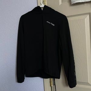 Black Crew & Scoop Allyse Womens Hoodie (Juniors) M